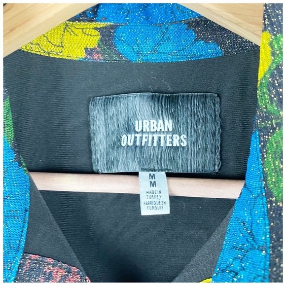 Urban‎ Outfitters Heather Fitted Lurex Shirt Dress Size Medium - Picture 8 of 13